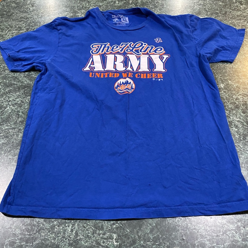 NY METS 7-Line Army “United We Cheer” Tee Size XL